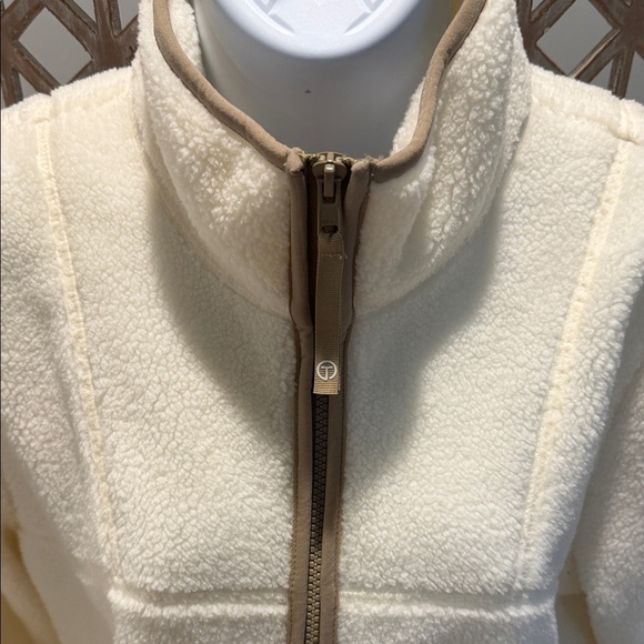 NWT T by Talbots Vintage Sherpa Full Zip Women's Cream Fleece Jacket sizeMedium - Picture 3 of 8